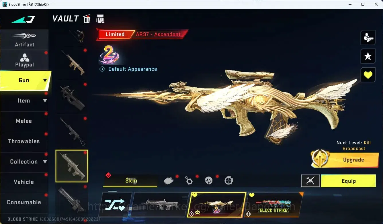 Blood Strike Accounts ASIA | 1 ETERNAL: Desert Eagle | 1 ULTRA MELEE: On image 10