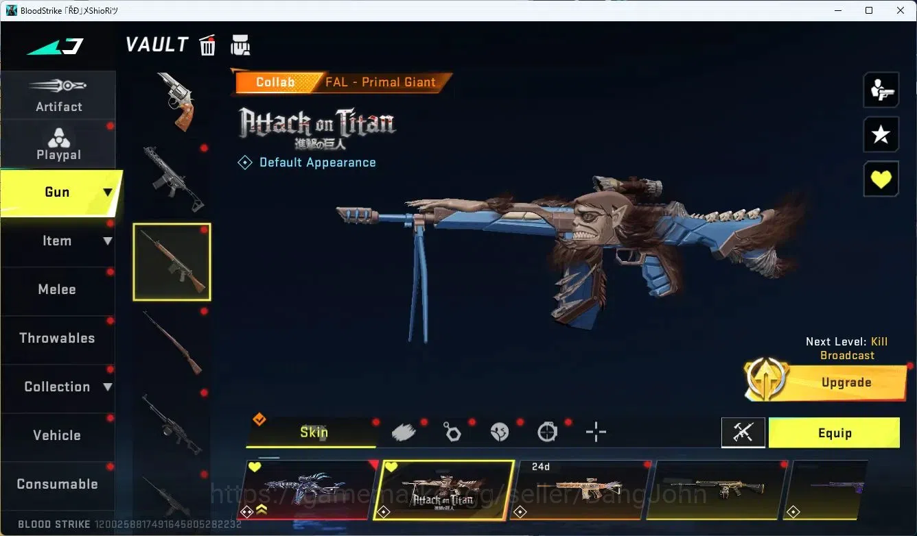 Blood Strike Accounts ASIA | 1 ETERNAL: Desert Eagle | 1 ULTRA MELEE: On image 11