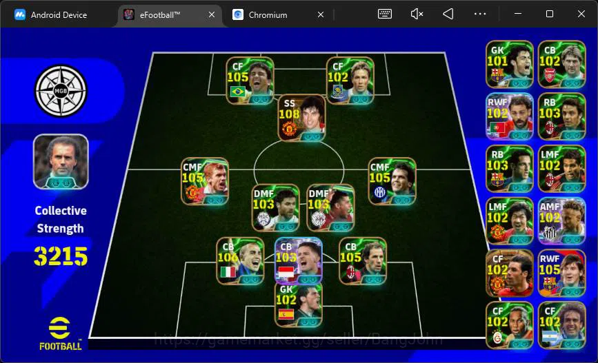 eFootball Accounts Power 3215|George BestBigtime,Scholes epic,Justin image 1