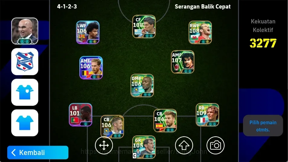 eFootball Accounts Legends & Iconic Players Android|PW 3277|Epic Gullit Suarez Bale Maldini Makalele Pique GaryCahill 1