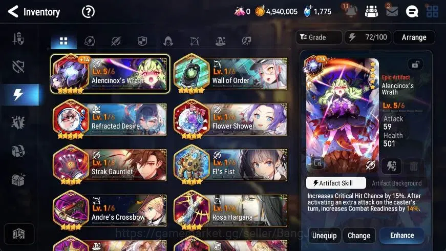 Epic Seven Accounts Global | Starter|3 ML(LRKrau,AVildred,Rhianna & Lu image 13