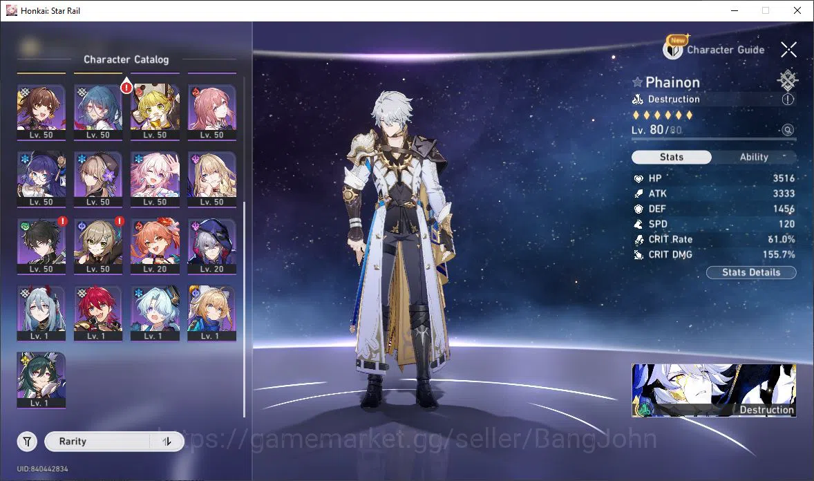Honkai Star Rail Accounts [ASIA] TL 62 | 9 Limit | Phainon | Cyrene | Dan He image 13