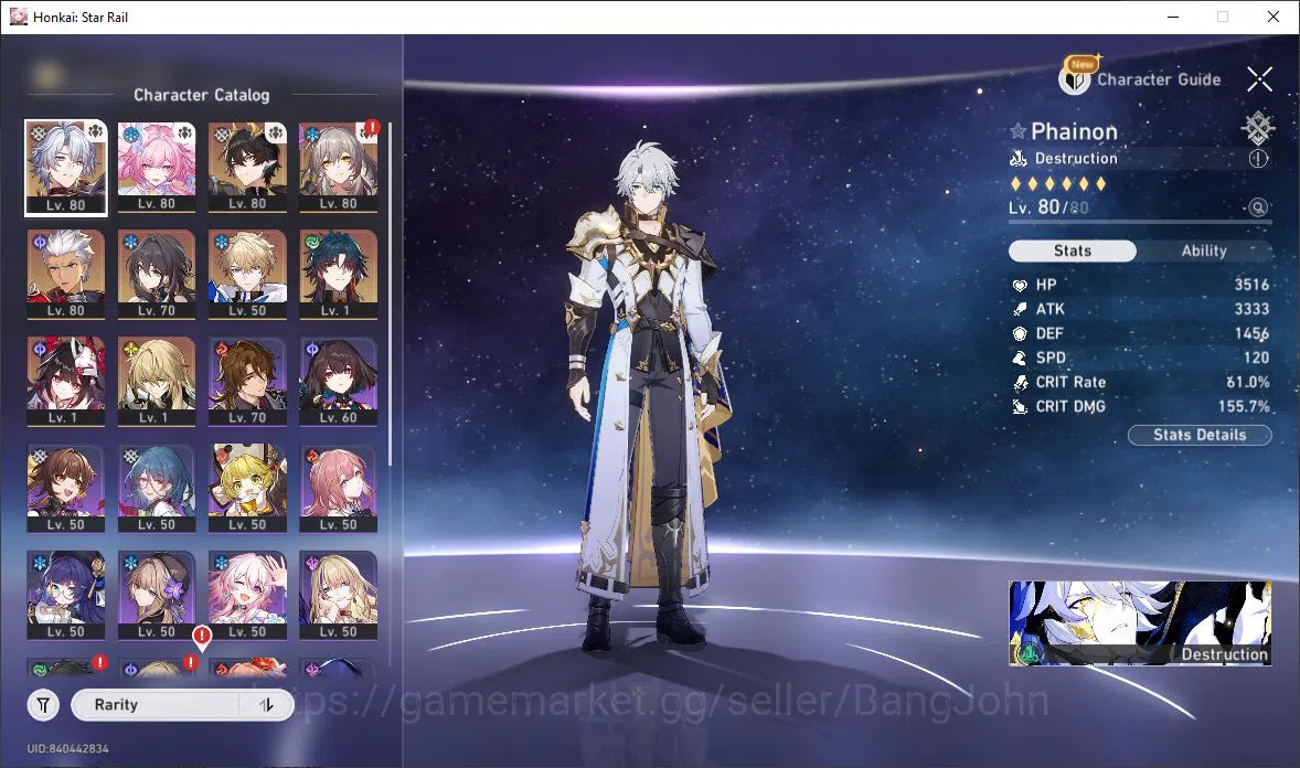 Honkai Star Rail Accounts [ASIA] TL 62 | 9 Limit | Phainon | Cyrene | Dan He image 14