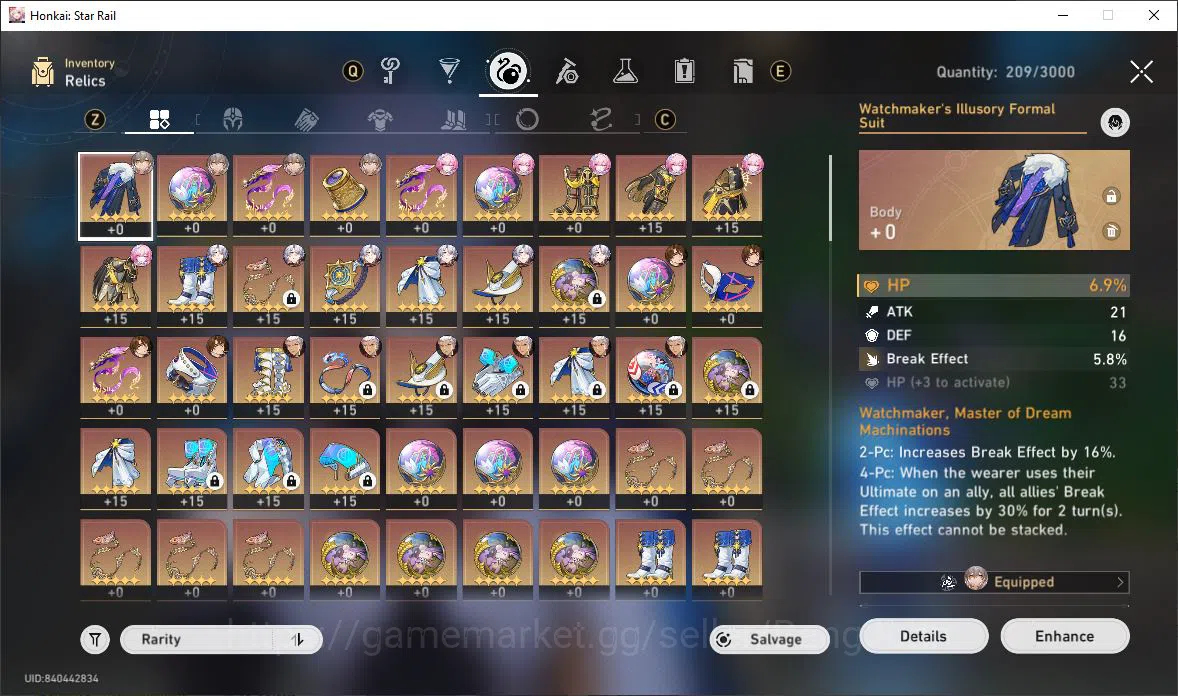 Honkai Star Rail Accounts [ASIA] TL 62 | 9 Limit | Phainon | Cyrene | Dan He image 8