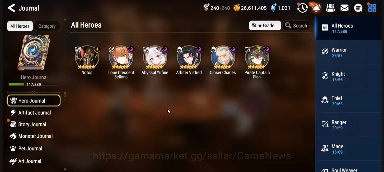 Epic Seven Accounts High-End GLOBAL Unverif|NewEra|6 ML( NOTOS,Arbiter V,LC Bellona Etc), Haru+Art,Estelle,Setsuka,Ivana 1