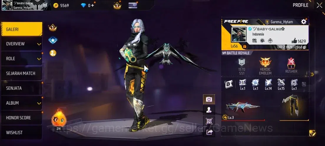 Free Fire Accounts Indonesia|Free HSR|M1887 Emerald Power|XM8 Destiny image 2