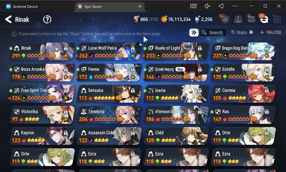 Epic Seven Accounts GLOBAL Unverif|New Era|9 ML(BArunka,Ruele oL,DK Sh image 19