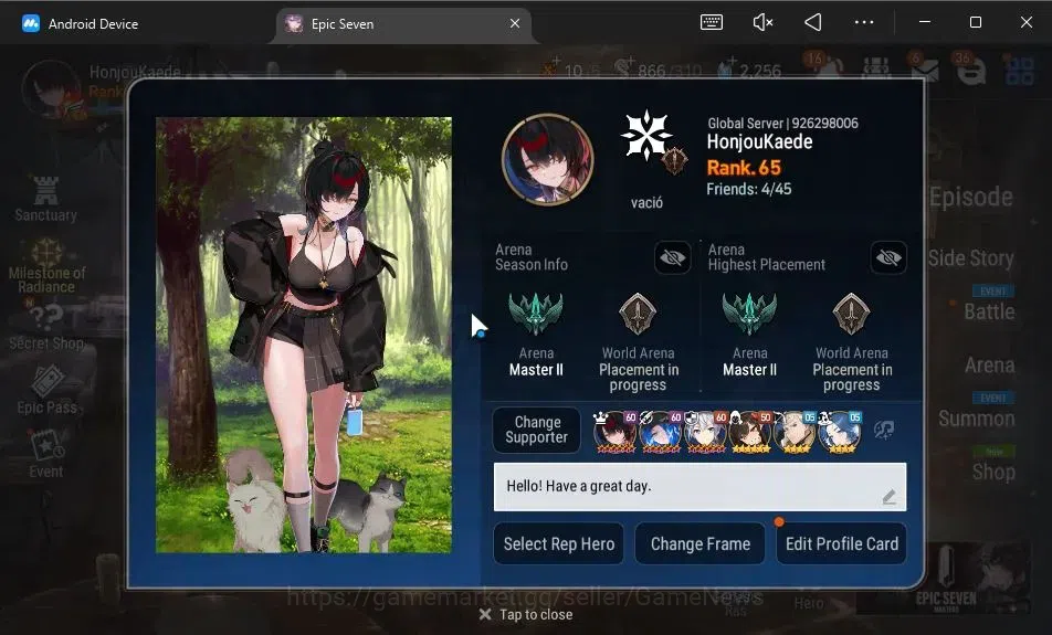 Epic Seven Accounts GLOBAL Unverif|New Era|9 ML(BArunka,Ruele oL,DK Sh image 2