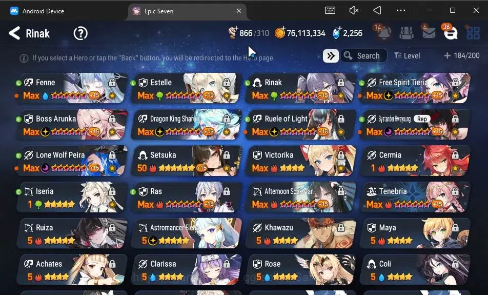 Epic Seven Accounts GLOBAL Unverif|New Era|9 ML(BArunka,Ruele oL,DK Sh image 20
