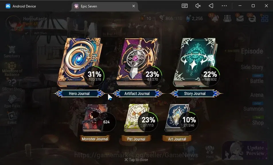 Epic Seven Accounts GLOBAL Unverif|New Era|9 ML(BArunka,Ruele oL,DK Sh image 3