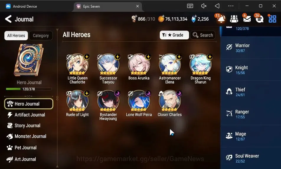 Epic Seven Accounts GLOBAL Unverif|New Era|9 ML(BArunka,Ruele oL,DK Sh image 6