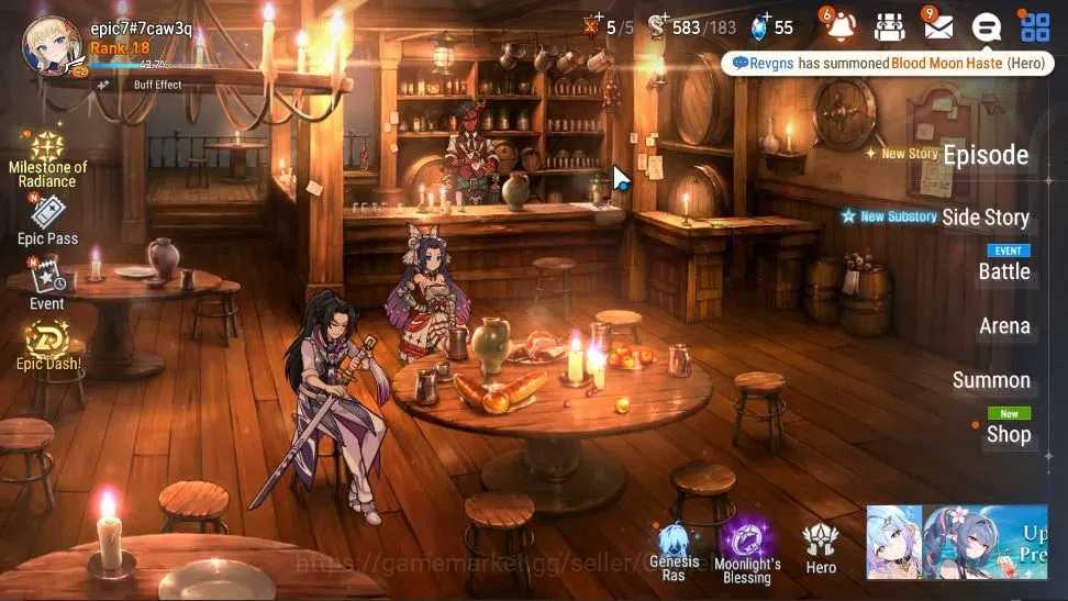 Epic Seven Accounts Starter GLOBAL UnVerif|New Era|2 ML(Sheperd Dark Diene,Sage Baal&Sezan)+Landy,Tenebria|Poh ON|800 1