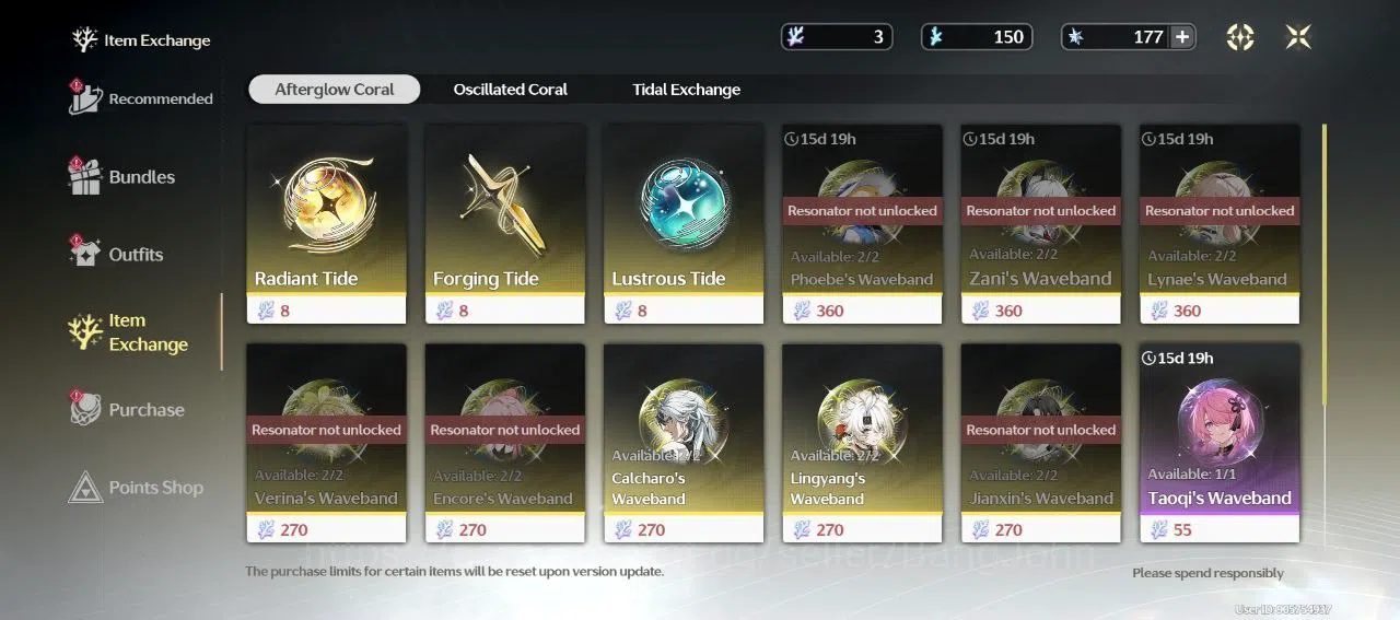 Wuthering Waves Accounts Mid-Game SEA | UL 21 | 2 Limit 1 Sign | Iuno Sign, Sigrika | Starter | RA117B 7