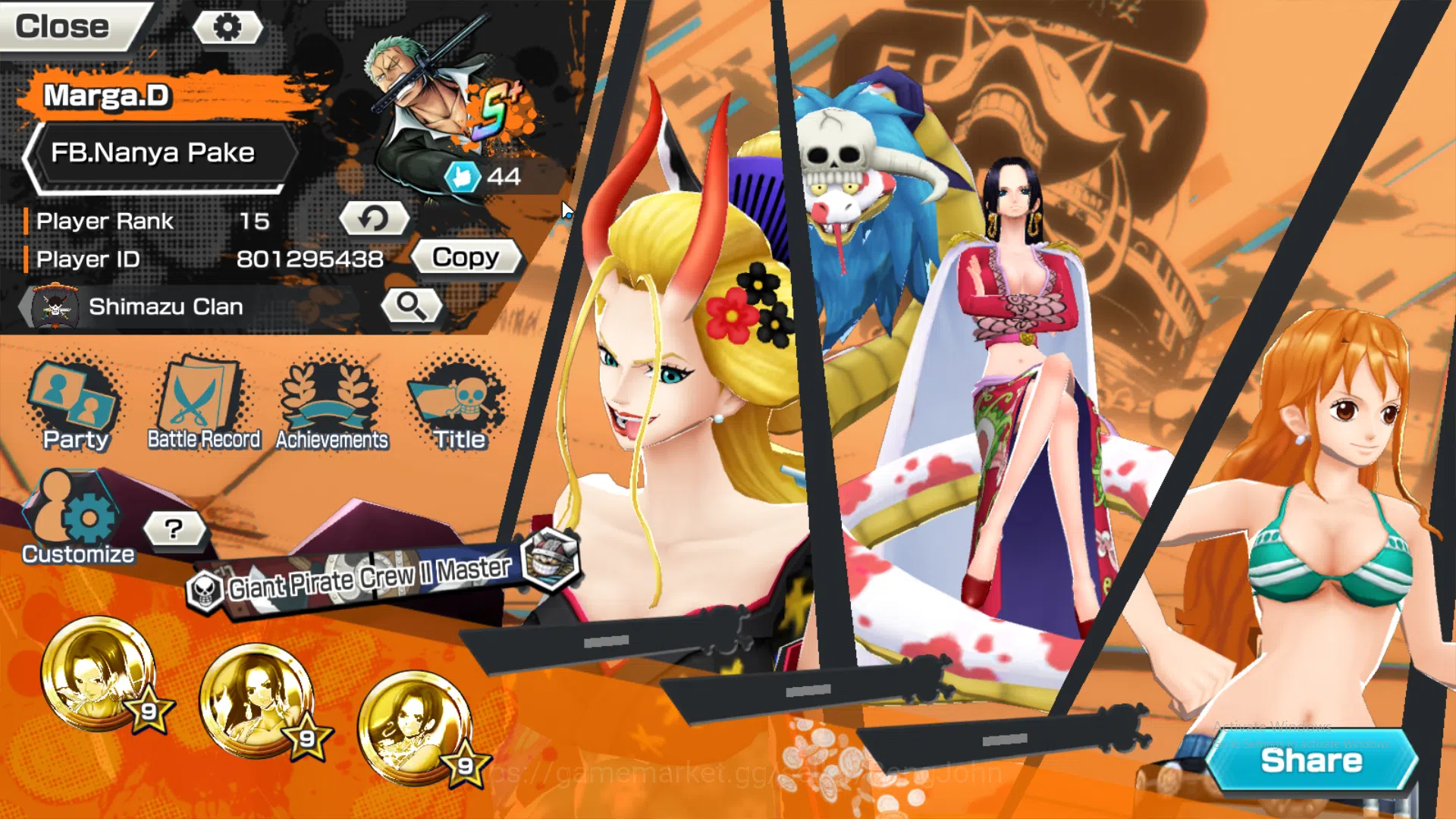 One Piece Bounty Rush Accounts GLOBAL | EX3 | MAX 4 | Borsalino, ST jay Saturn, T image 2