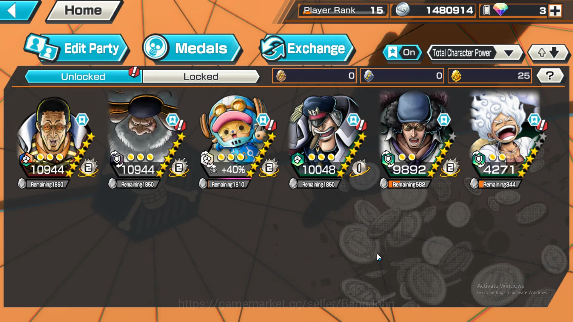 One Piece Bounty Rush Accounts GLOBAL | EX3 | MAX 4 | Borsalino, ST jay Saturn, T image 3