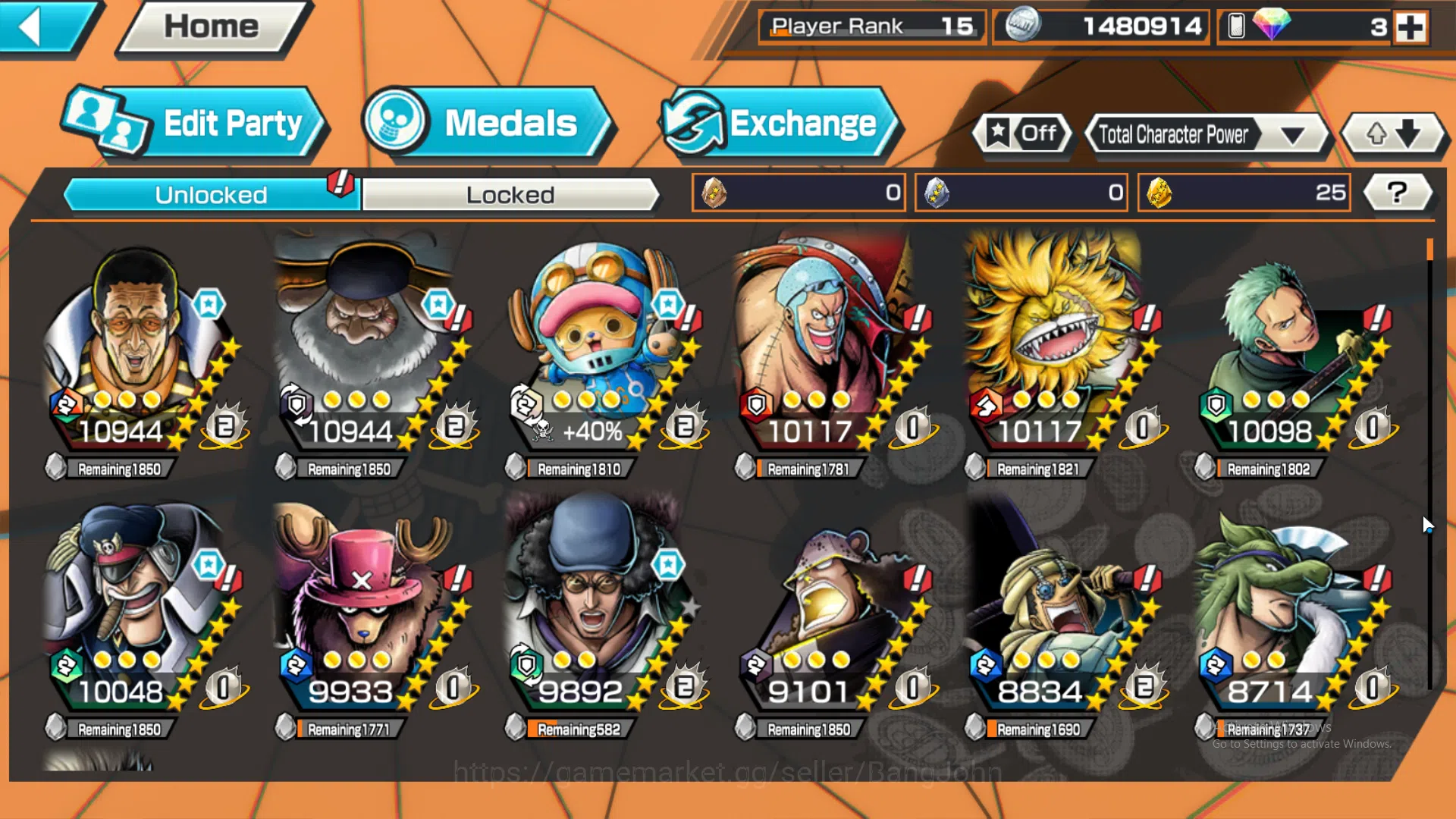 One Piece Bounty Rush Accounts GLOBAL | EX3 | MAX 4 | Borsalino, ST jay Saturn, T image 4