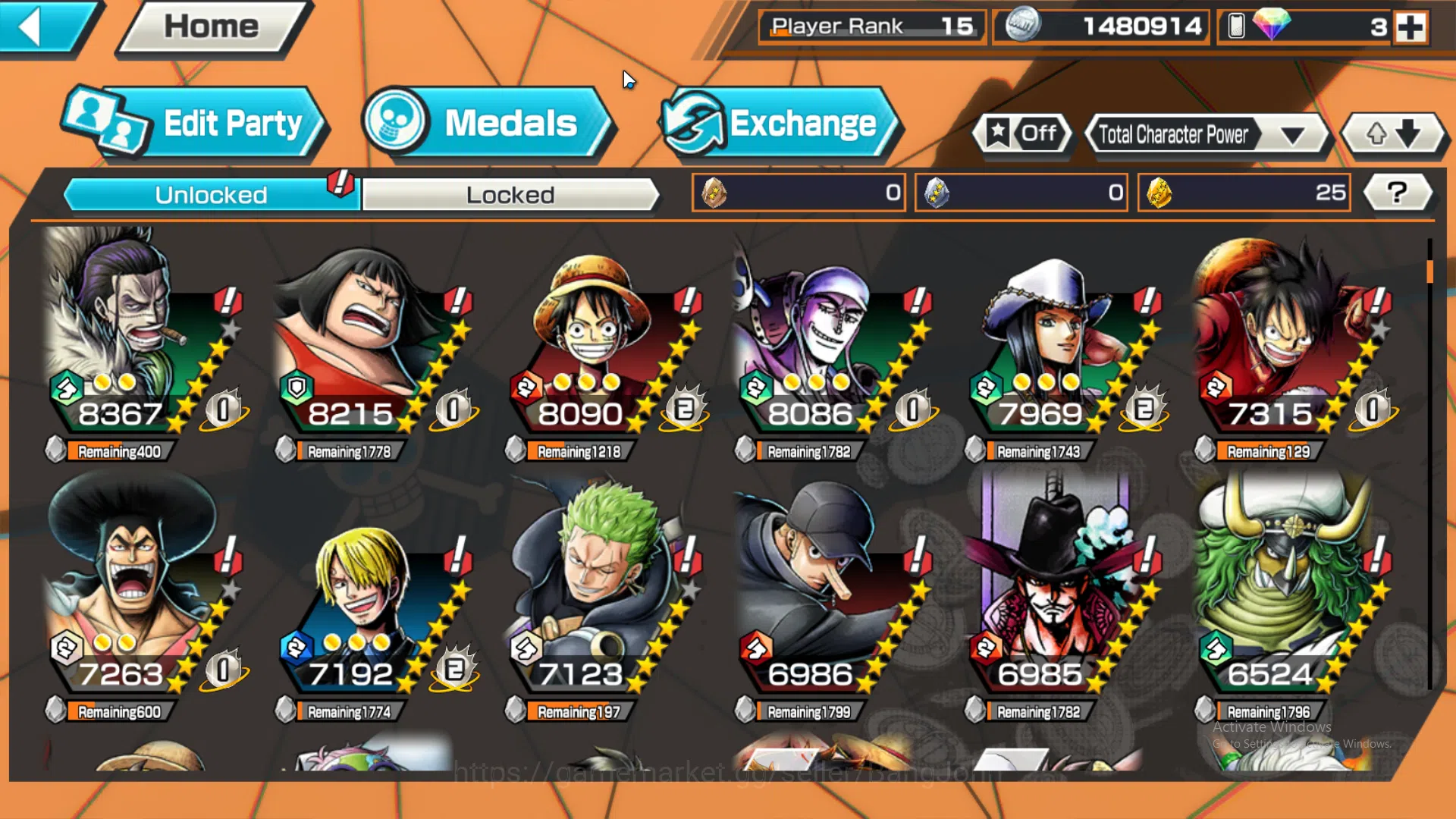 One Piece Bounty Rush Accounts GLOBAL | EX3 | MAX 4 | Borsalino, ST jay Saturn, T image 5