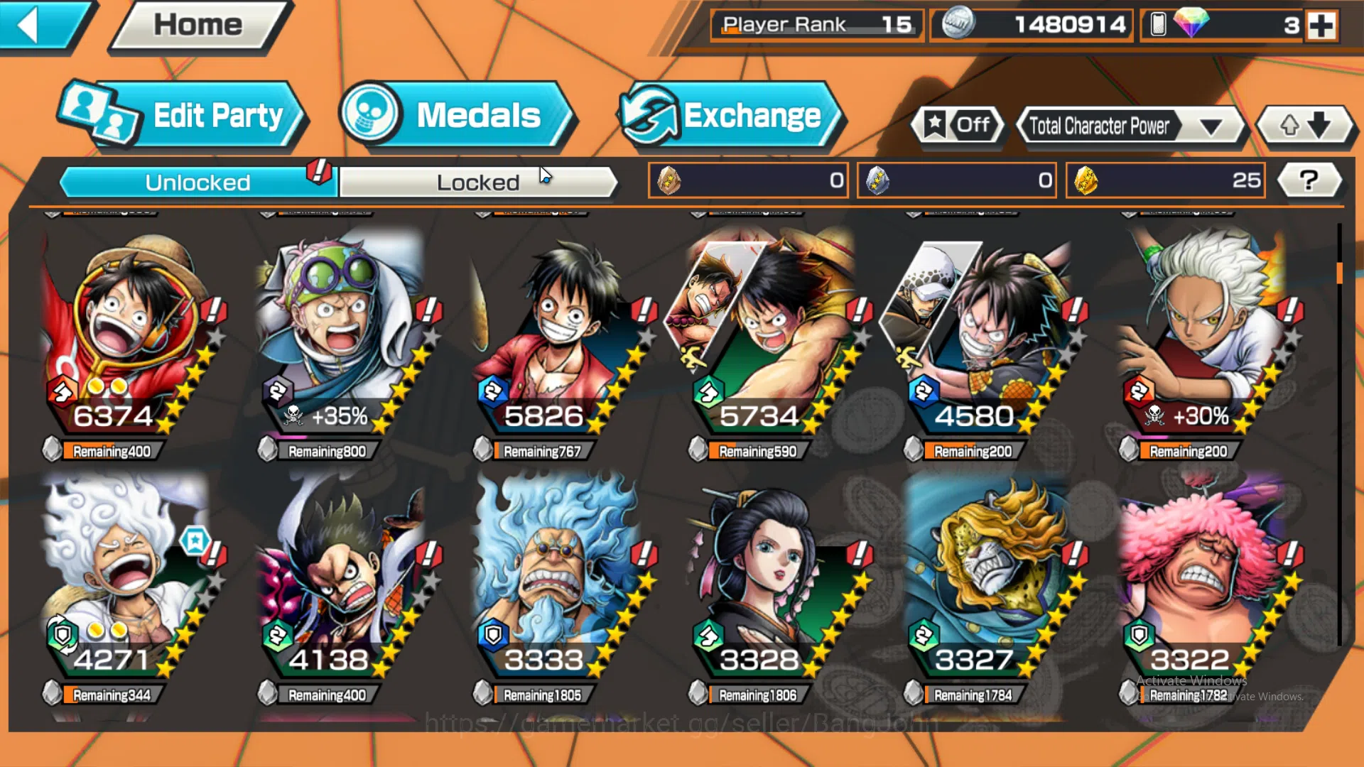 One Piece Bounty Rush Accounts GLOBAL | EX3 | MAX 4 | Borsalino, ST jay Saturn, T image 6