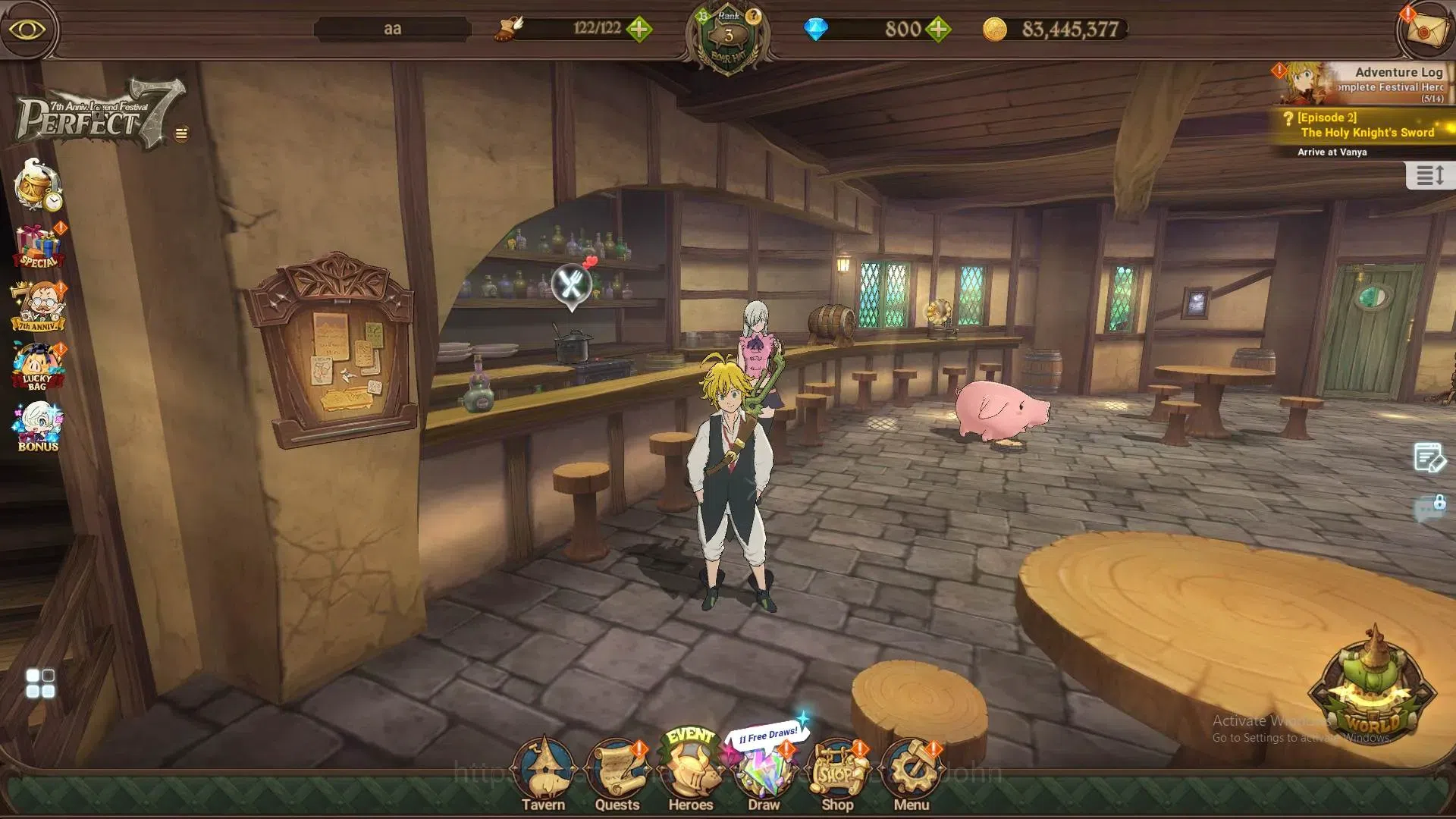 The Seven Deadly Sins: Grand Cross Accounts Global | 238,915 GP | 800 DM | LR Elizabeth 1/6 | image 1