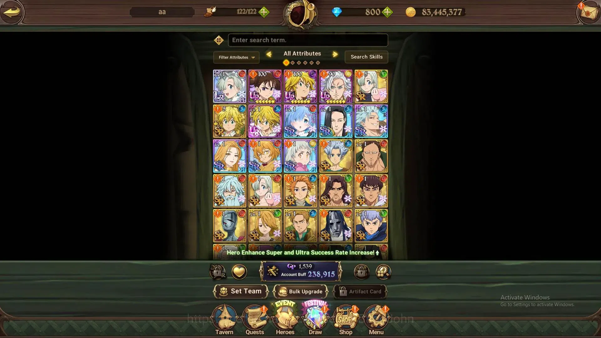 The Seven Deadly Sins: Grand Cross Accounts Global | 238,915 GP | 800 DM | LR Elizabeth 1/6 | image 5