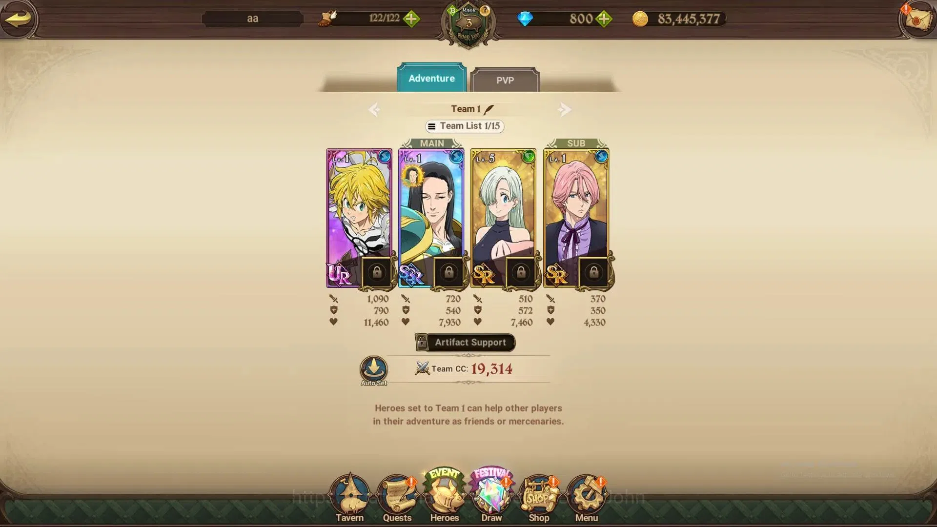 The Seven Deadly Sins: Grand Cross Accounts Global | 238,915 GP | 800 DM | LR Elizabeth 1/6 | image 8
