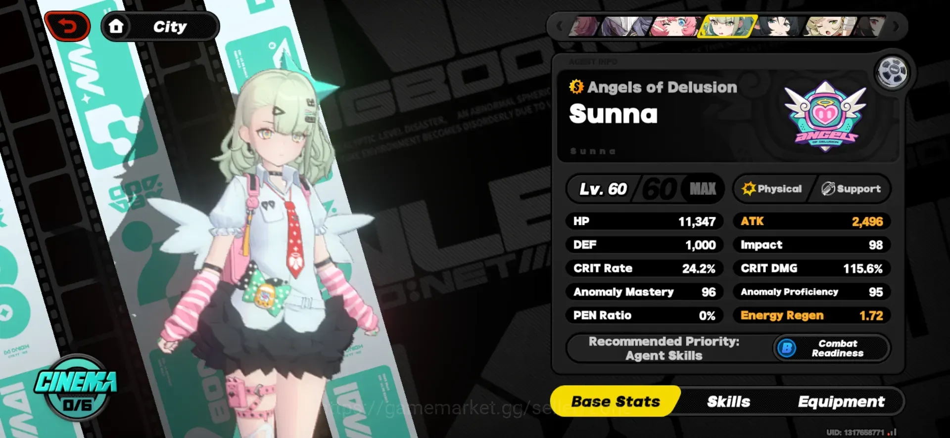 Zenless Zone Zero Accounts Others ASIA|IK55|6limit Fullmember AOD+Sunna Sign,PremTeam Remielle+Sign| 75 Polychrome, MC 1