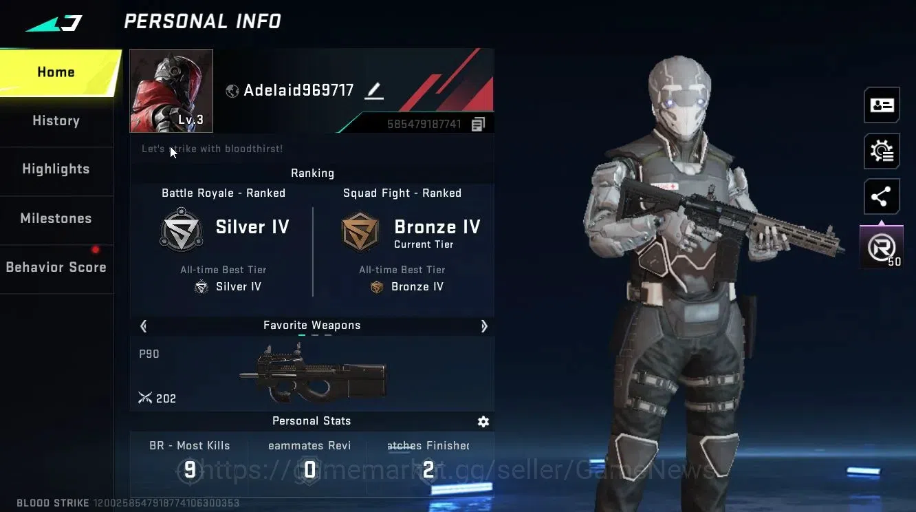 Blood Strike Accounts ASIA | ULTRA [KRAKEN-Purple Lightning] | Legendary image 2