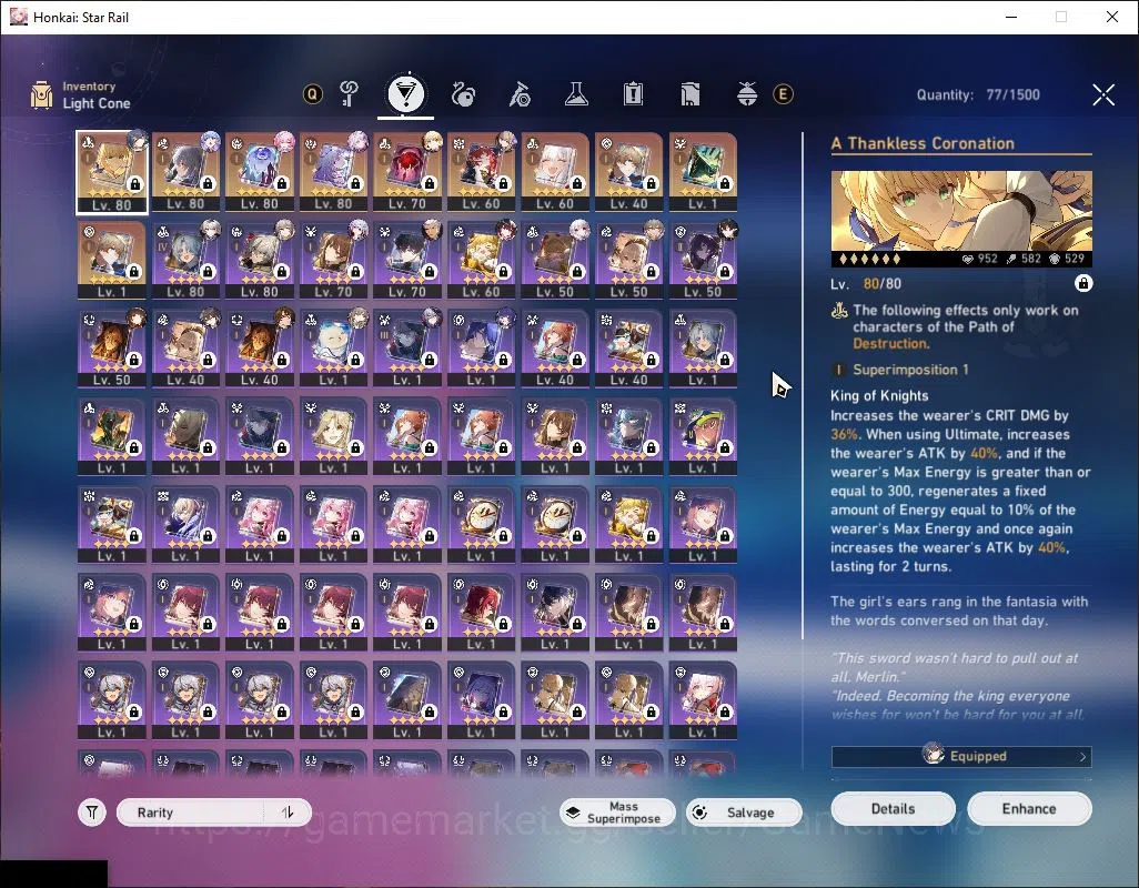 Honkai Star Rail Accounts Asia|TL 67|1,6K SJ|11 Limited|[Castorice,Saber]+Si image 5