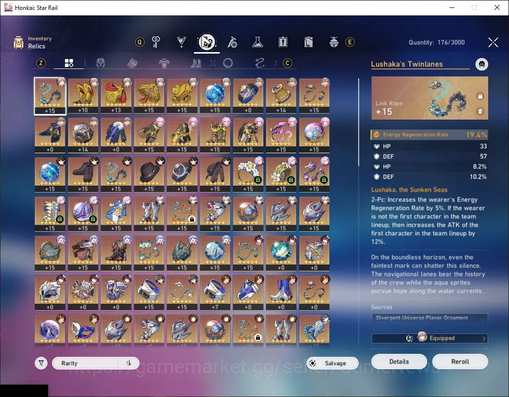 Honkai Star Rail Accounts Asia|TL 67|1,6K SJ|11 Limited|[Castorice,Saber]+Si image 7