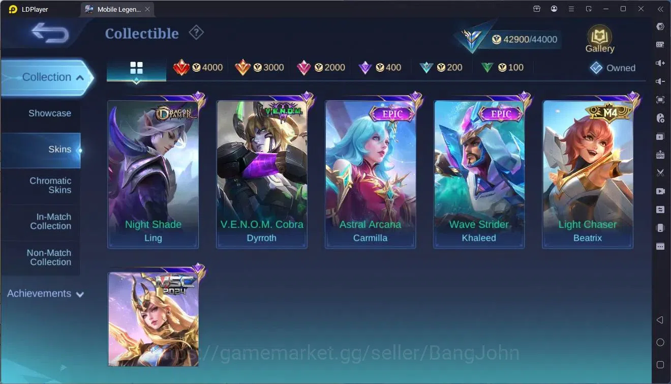 Mobile Legends: Bang Bang Accounts Global |Hero 96|Skin 161|Expert|Prime Claude|CC Na image 14