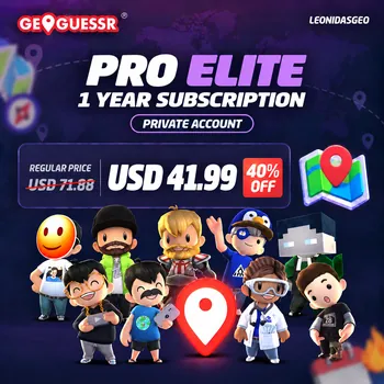 GeoGuessr Accounts Pro Elite [PRIVATE ACCOUNT] GeoGuessr Pro Elite | 1 Year Subscription + 15K Coins