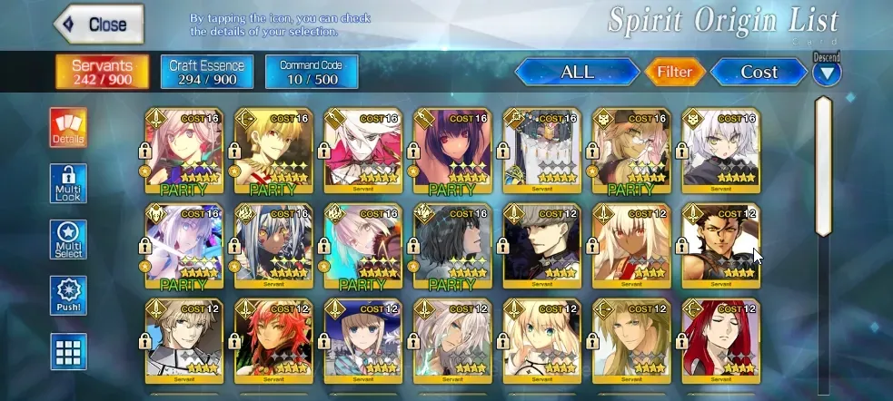 Fate-Grand Order Accounts NA Lv 133|11 SSR|R + O|Morgan Np3,(Gilga,Karna,Scatach) Np2,Koyan Light,Oberon Etc|CE Black 1
