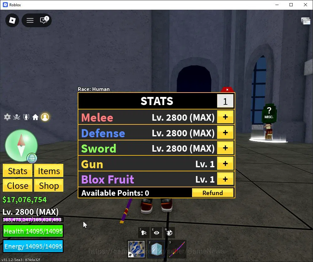 Roblox Accounts Blox Fruit |Lv Max + Ice, GodHuman |17M Beli 35K Frag| 2 Myth Weap 3 Legend Fruit |Human V1|Unverif(RBL948)