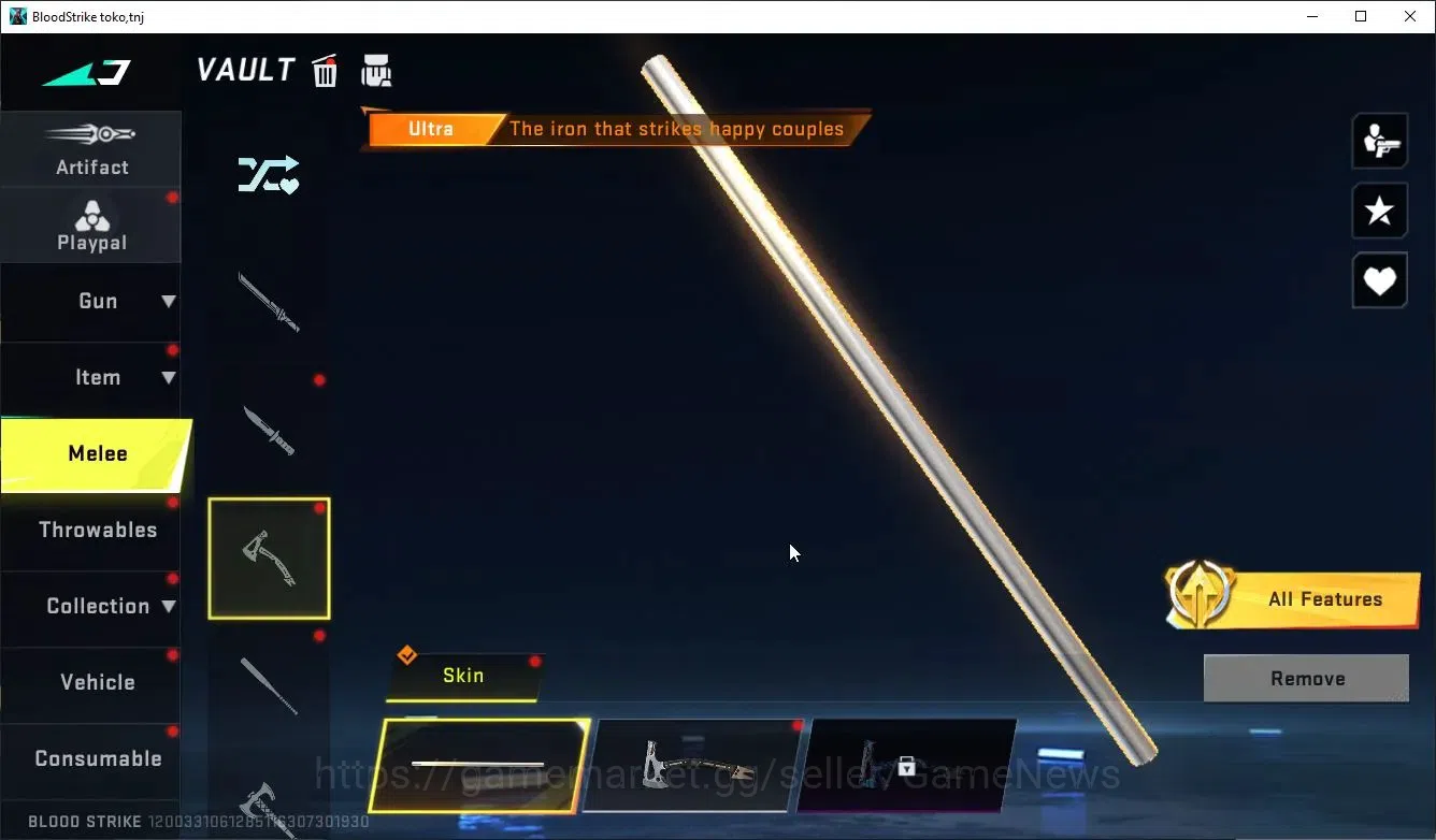 Blood Strike Accounts Collab Skin ASIA|ETERNAL Lv3 AUG-Requiem+MELEE Sticky,Collab OPM SKS,Ethan Mumen,Enzo|11 ULTRA[5 1
