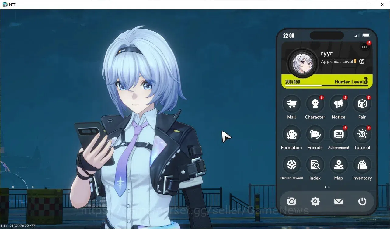 Neverness to Everness Accounts GLOBAL NA|HL 3|1 SSR| Limited Hotori |2 SSR Selector On|6 SR|Female MC|Log Email|NTE1266 2