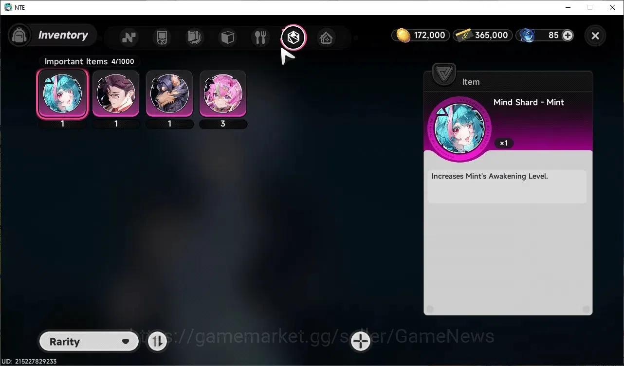 Neverness to Everness Accounts GLOBAL NA|HL 3|1 SSR| Limited Hotori |2 SSR Selector On|6 SR|Female MC|Log Email|NTE1266 7