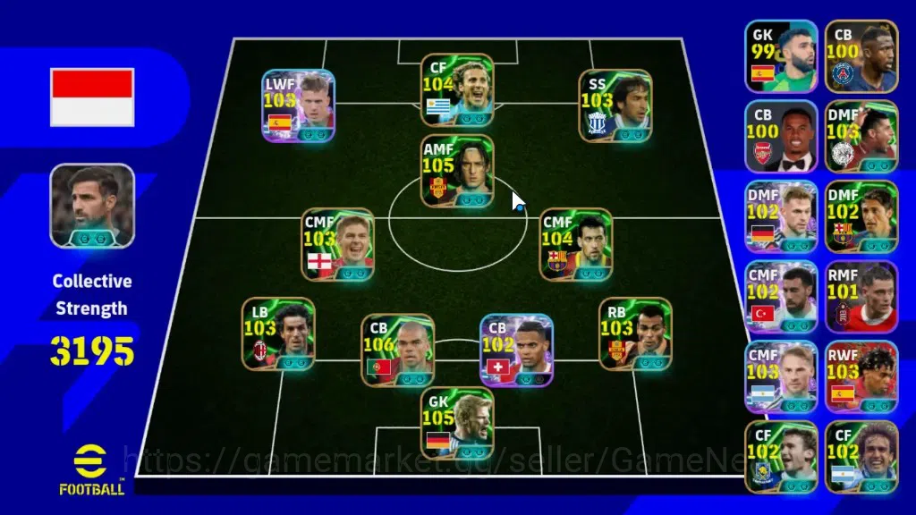 eFootball Accounts Legends & Iconic Players Android|Epic Pepe,Francesco Totti,Oliver Kahn,Diego Forlan,Sergio 1