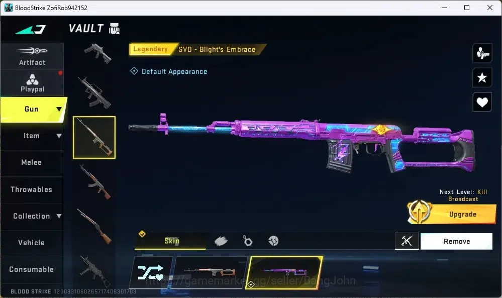 Blood Strike Accounts ASIA | ETERNAL: AUG-Empyrean | 1 ULTRA GUN | 1 LEG image 4