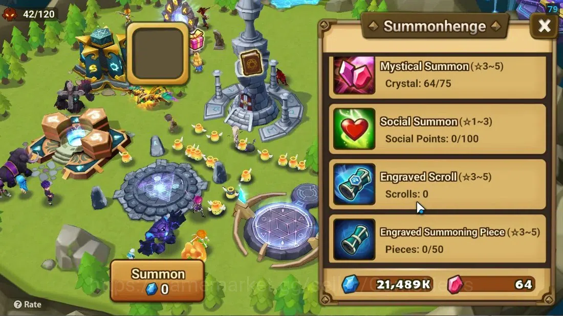 Summoners War: Sky Arena Accounts Starter ASIA|Lv 26|Ready Gacha|99 12 YSC + 160 11 YSC + 3 LAAS + 5 LS + 4 LDS + 119 MS |1 13