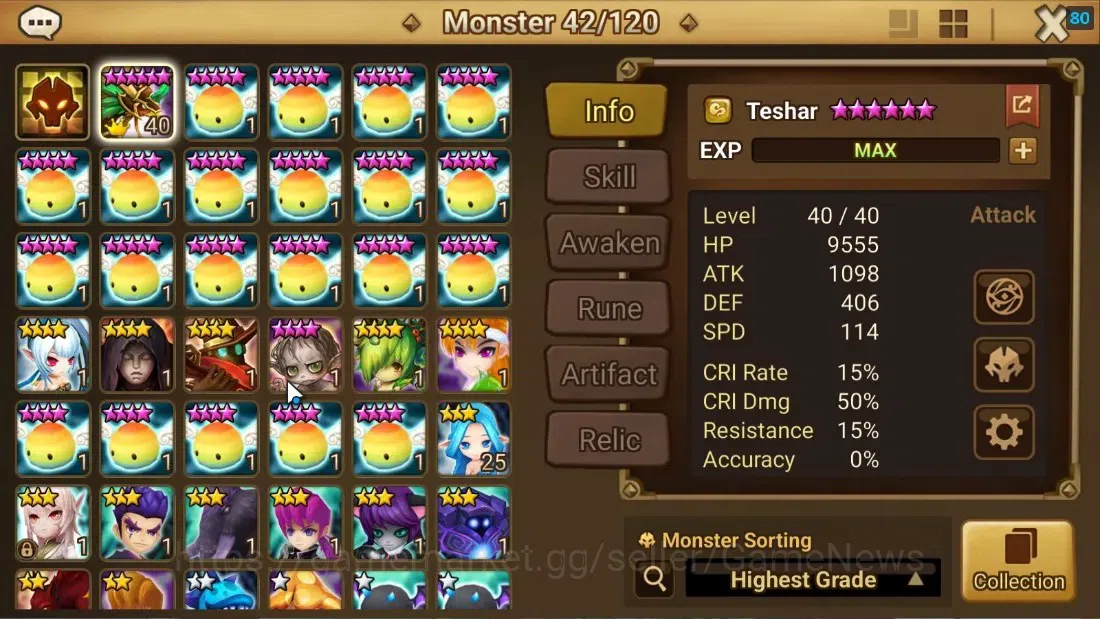 Summoners War: Sky Arena Accounts Starter ASIA|Lv 26|Ready Gacha|99 12 YSC + 160 11 YSC + 3 LAAS + 5 LS + 4 LDS + 119 MS |1 8