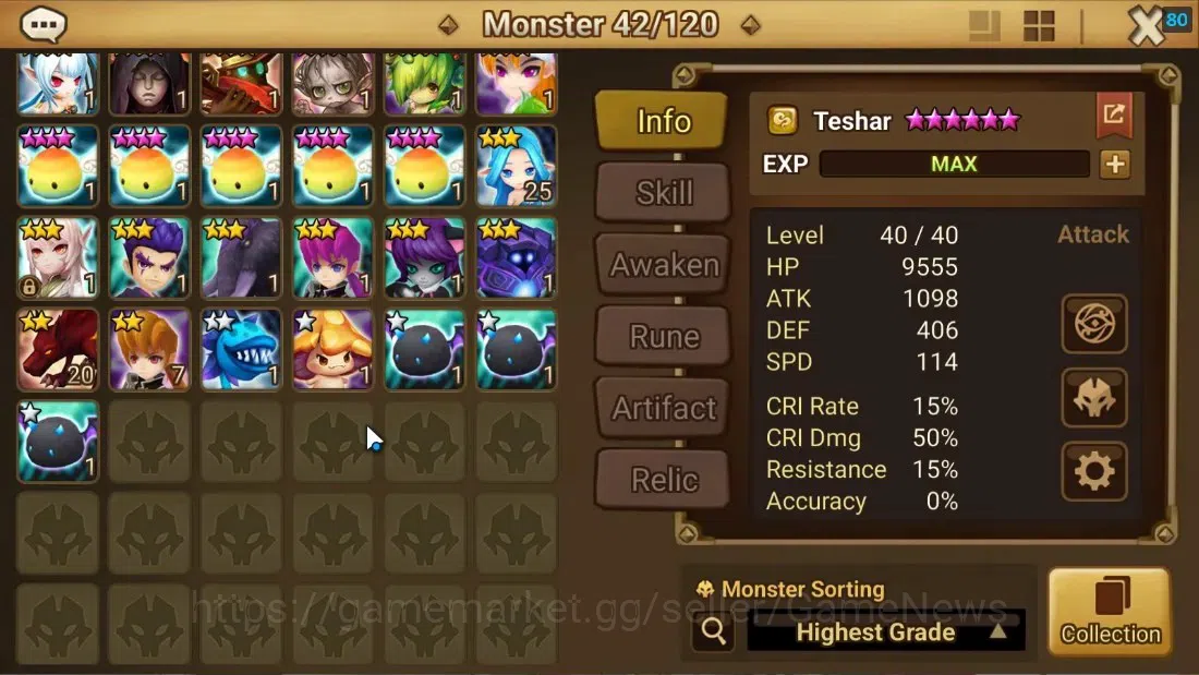 Summoners War: Sky Arena Accounts Starter ASIA|Lv 26|Ready Gacha|99 12 YSC + 160 11 YSC + 3 LAAS + 5 LS + 4 LDS + 119 MS |1 9