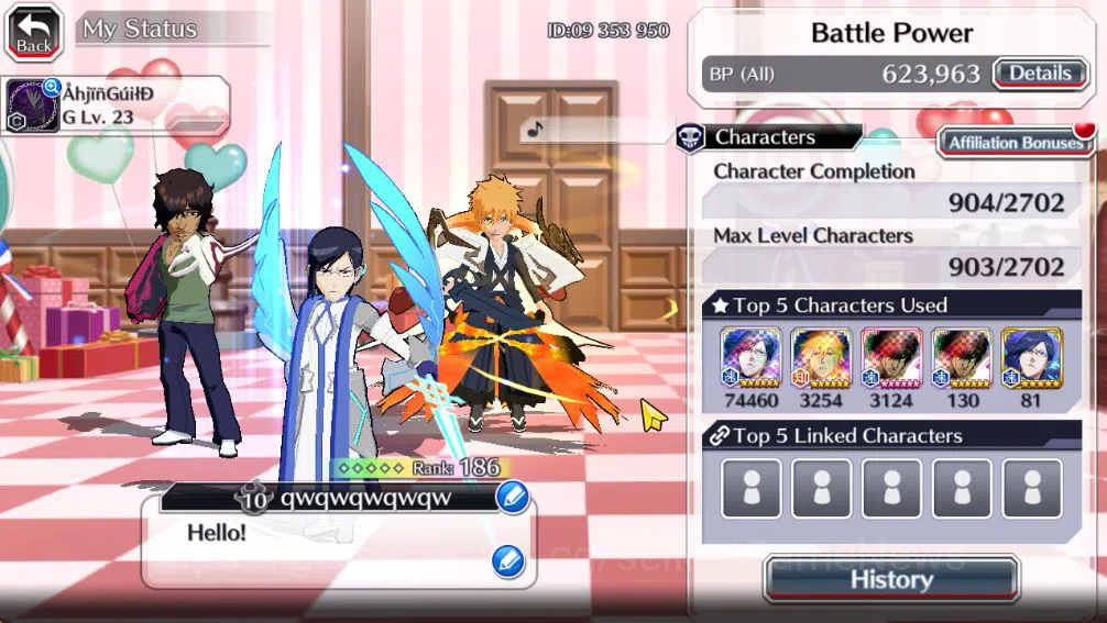 Bleach: Brave Souls Accounts [GLOBAL]50K Orb|10th Anniv(Rukia,Ichigo),Valentine image 3