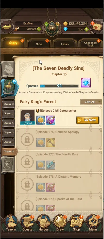 The Seven Deadly Sins: Grand Cross Accounts ASIA | 3M CC | diamond 137 | 1 LR Princess Elizabe image 1