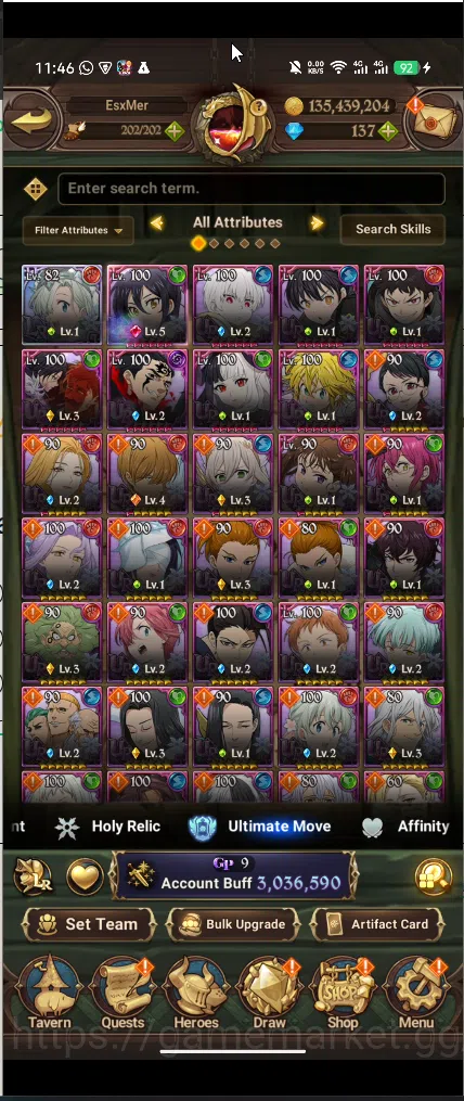 The Seven Deadly Sins: Grand Cross Accounts ASIA | 3M CC | diamond 137 | 1 LR Princess Elizabe image 2