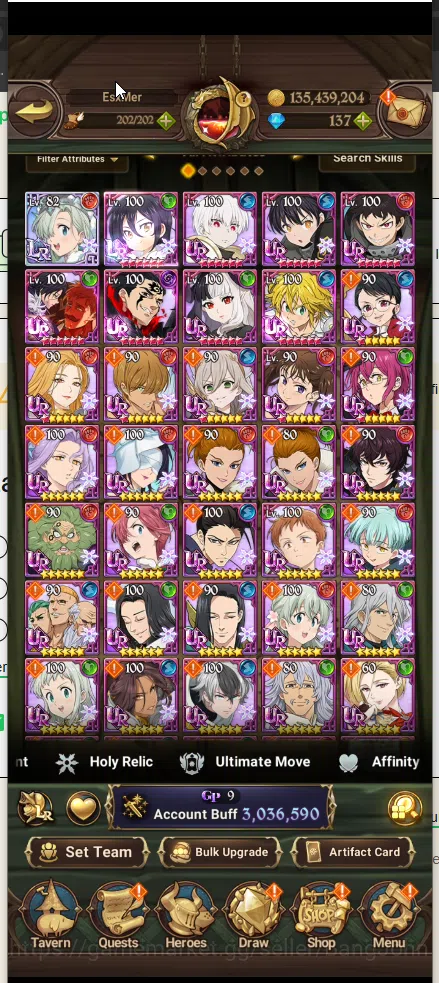 The Seven Deadly Sins: Grand Cross Accounts ASIA | 3M CC | diamond 137 | 1 LR Princess Elizabe image 3