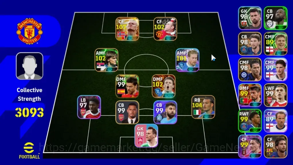 eFootball Accounts High-End Android|2 Big Time Erling Haaland & S McTominay|11 Epic (Gianluca Zambrotta,D 1