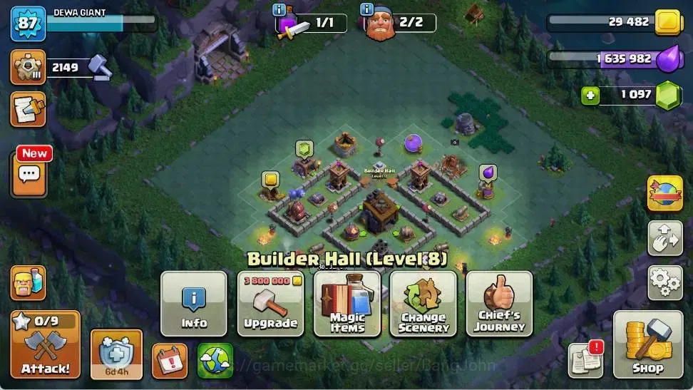 Clash of Clans Accounts Global |TH 11-BH 8|LVL 87|BK 42,AQ 43,MP 29,GW 20, image 14