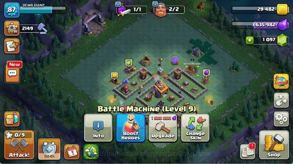 Clash of Clans Accounts Global |TH 11-BH 8|LVL 87|BK 42,AQ 43,MP 29,GW 20, image 15
