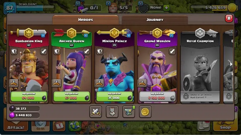 Clash of Clans Accounts Global |TH 11-BH 8|LVL 87|BK 42,AQ 43,MP 29,GW 20, image 6