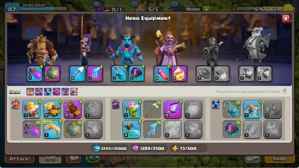 Clash of Clans Accounts Global |TH 11-BH 8|LVL 87|BK 42,AQ 43,MP 29,GW 20, image 9